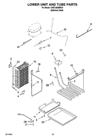 14 - Lower Unit And Tube Parts parts for Kitchenaid Refrigerator KSSC48QMS02 from AppliancePartsPros.com