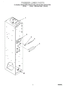 03 - Freezer Liner parts for Kitchenaid Refrigerator KSSC42FJW00 from AppliancePartsPros.com