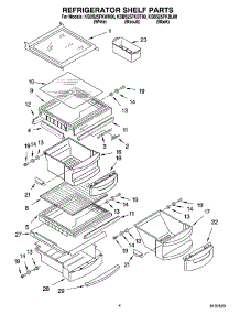 03 - Refrigerator Shelf Parts parts for Kitchenaid Refrigerator KSBS25FKWH00 from AppliancePartsPros.com