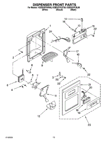 08 - Dispenser Front Parts parts for Kitchenaid Refrigerator KSBS25FKWH00 from AppliancePartsPros.com