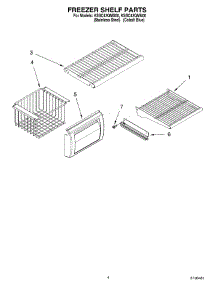 03 - Freezer Shelf Parts parts for Kitchenaid Refrigerator KSSC42QMS00 from AppliancePartsPros.com