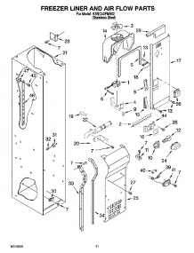 08 - Freezer Liner And Air Flow Parts parts for Kitchenaid Refrigerator KSSC42FMS02 from AppliancePartsPros.com