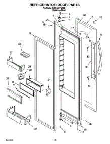 09 - Refrigerator Door Parts parts for Kitchenaid Refrigerator KSSC42FMS02 from AppliancePartsPros.com