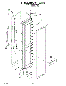 10 - Freezer Door Parts parts for Kitchenaid Refrigerator KSSC42FMS02 from AppliancePartsPros.com