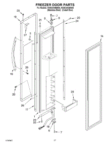 11 - Freezer Door Parts parts for Kitchenaid Refrigerator KSSC42QMS00 from AppliancePartsPros.com