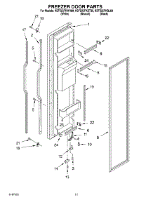 07 - Freezer Door Parts parts for Kitchenaid Refrigerator KSFS25FKBT00 from AppliancePartsPros.com