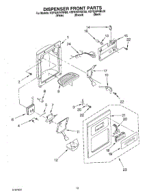08 - Dispenser Front Parts parts for Kitchenaid Refrigerator KSFS25FKBT00 from AppliancePartsPros.com