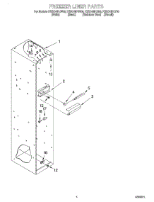 03 - Freezer Liner parts for Kitchenaid Refrigerator KSSC48FJS00 from AppliancePartsPros.com