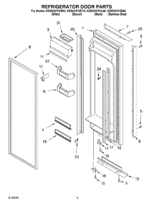 06 - Refrigerator Door Parts parts for Kitchenaid Refrigerator KSBS25FKBT02 from AppliancePartsPros.com