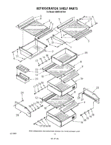 09 - Refrigerator Shelf parts for Kitchenaid Refrigerator KSRF42DTX01 from AppliancePartsPros.com