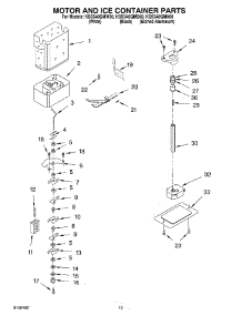 09 - Motor And Ice Container Parts parts for Kitchenaid Refrigerator KSSS48QMW00 from AppliancePartsPros.com