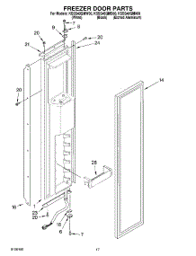 11 - Freezer Door Parts parts for Kitchenaid Refrigerator KSSS48QMW00 from AppliancePartsPros.com