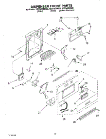 12 - Dispenser And Front Parts parts for Kitchenaid Refrigerator KSSS48QMW00 from AppliancePartsPros.com