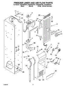 08 - Freezer Liner And Air Flow Parts parts for Kitchenaid Refrigerator KSSS48QKT01 from AppliancePartsPros.com