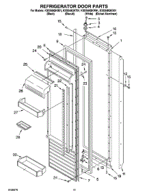 10 - Refrigerator Door Parts parts for Kitchenaid Refrigerator KSSS48QKT01 from AppliancePartsPros.com