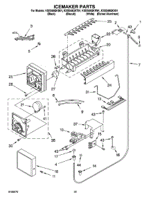 15 - Icemaker Parts parts for Kitchenaid Refrigerator KSSS48QKT01 from AppliancePartsPros.com