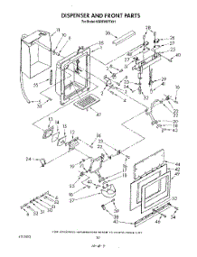 13 - Dispenser And Front parts for Kitchenaid Refrigerator KSRF42DTX01 from AppliancePartsPros.com