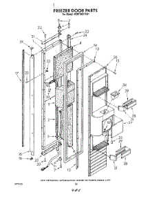 12 - Freezer Door parts for Kitchenaid Refrigerator KSRF36DTX01 from AppliancePartsPros.com