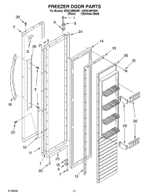 10 - Freezer Door parts for Kitchenaid Refrigerator KSSC48FKS01 from AppliancePartsPros.com