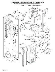 08 - Freezer Liner And Air Flow Parts parts for Kitchenaid Refrigerator KSSS48QMB02 from AppliancePartsPros.com
