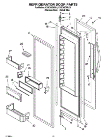 10 - Refrigerator Door Parts parts for Kitchenaid Refrigerator KSSC42QMS01 from AppliancePartsPros.com