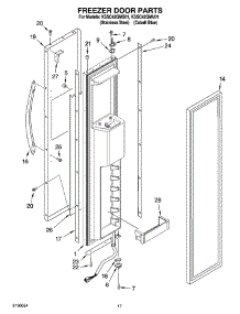 11 - Freezer Door Parts parts for Kitchenaid Refrigerator KSSC42QMS01 from AppliancePartsPros.com