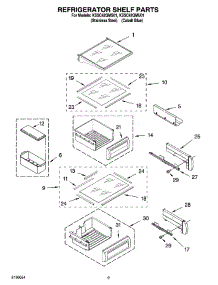 07 - Refrigerator Shelf Parts parts for Kitchenaid Refrigerator KSSC42QMU01 from AppliancePartsPros.com