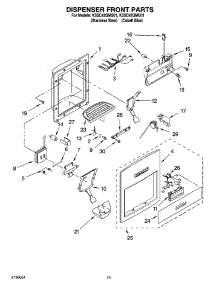 12 - Dispenser And Front Parts parts for Kitchenaid Refrigerator KSSC42QMU01 from AppliancePartsPros.com