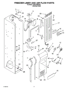 08 - Freezer Liner And Air Flow Parts parts for Kitchenaid Refrigerator KSSC48QKS02 from AppliancePartsPros.com
