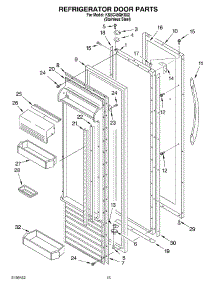 10 - Refrigerator Door Parts parts for Kitchenaid Refrigerator KSSC48QKS02 from AppliancePartsPros.com