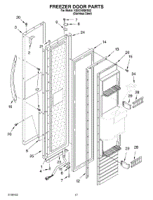 11 - Freezer Door Parts parts for Kitchenaid Refrigerator KSSC48QKS02 from AppliancePartsPros.com