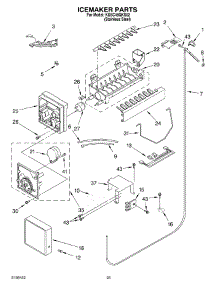 15 - Icemaker Parts parts for Kitchenaid Refrigerator KSSC48QKS02 from AppliancePartsPros.com