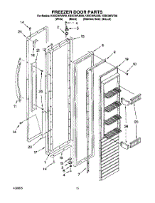 11 - Freezer Door parts for Kitchenaid Refrigerator KSSC36FJS00 from AppliancePartsPros.com