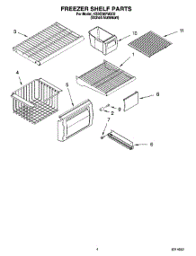 03 - Freezer Shelf Parts parts for Kitchenaid Refrigerator KSSO36FMX02 from AppliancePartsPros.com