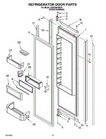 09 - Refrigerator Door Parts parts for Kitchenaid Refrigerator KSSO36FMX02 from AppliancePartsPros.com