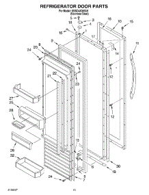 10 - Refrigerator Door parts for Kitchenaid Refrigerator KSSC42QKS01 from AppliancePartsPros.com