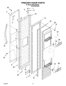 11 - Freezer Door parts for Kitchenaid Refrigerator KSSC42QKS01 from AppliancePartsPros.com