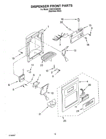 12 - Dispenser Front parts for Kitchenaid Refrigerator KSSC42QKS01 from AppliancePartsPros.com