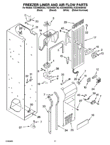 08 - Freezer Liner And Air Flow Parts parts for Kitchenaid Refrigerator KSSS48QKT02 from AppliancePartsPros.com