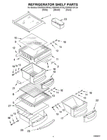 03 - Refrigerator Shelf parts for Kitchenaid Refrigerator KSBS25FJBL00 from AppliancePartsPros.com