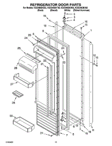 10 - Refrigerator Door Parts parts for Kitchenaid Refrigerator KSSS48QKT02 from AppliancePartsPros.com