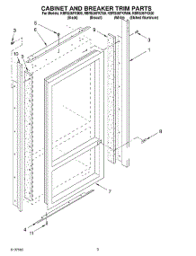 02 - Cabinet And Breaker Trim parts for Kitchenaid Refrigerator KBRS36FKB00 from AppliancePartsPros.com
