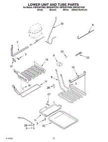 09 - Lower Unit And Tube parts for Kitchenaid Refrigerator KBRS36FKB00 from AppliancePartsPros.com