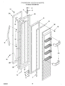 11 - Freezer Door parts for Kitchenaid Refrigerator KSSC42MHS00 from AppliancePartsPros.com