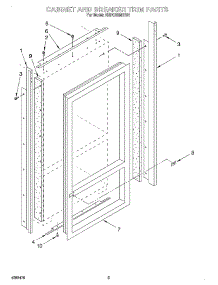 02 - Cabinet & Breaker Trim parts for Kitchenaid Refrigerator KBRC36MHS01 from AppliancePartsPros.com