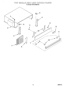 03 - Top Grille And Unit Cover parts for Kitchenaid Refrigerator KBRC36MHS01 from AppliancePartsPros.com