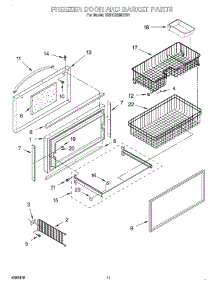 07 - Freezer Door And Basket parts for Kitchenaid Refrigerator KBRC36MHS01 from AppliancePartsPros.com