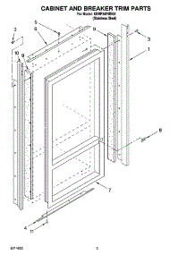 02 - Cabinet And Breaker Trim Parts parts for Kitchenaid Refrigerator KBRP36FMS02 from AppliancePartsPros.com