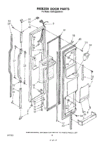 05 - Freezer Door parts for Kitchenaid Refrigerator KSRF22DSWHY1 from AppliancePartsPros.com