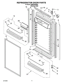 07 - Refrigerator Door Parts parts for Kitchenaid Refrigerator KBRP36FMS02 from AppliancePartsPros.com